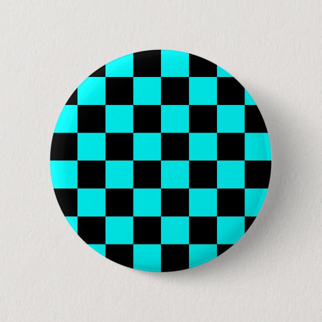 Aqua Karo-Taste Button (Vorderseite)
