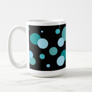 Aqua-Kreise und Punkte Kaffeetasse