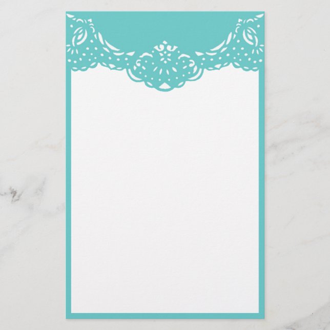 Aqua Lacy Briefpapier (Vorderseite)