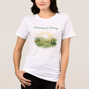 Aqua Landschaft Toskana Italien Tri-Blend Shirt