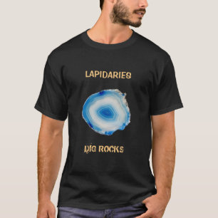 *~* Aqua LAPIDARIES DIG ROCKS Agate Slab T-Shirt