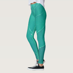 Aqua Leaf Leggings