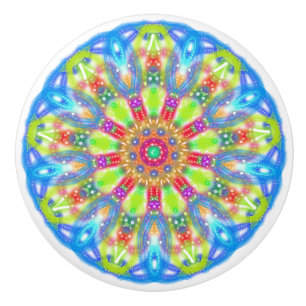 Aqua Limon Mandala Boho Keramikknauf