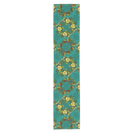 Aqua Magnolia Winter Table Runner Kurzer Tischläufer