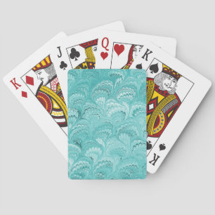 Aqua Marbed Paper Design Spielkarten