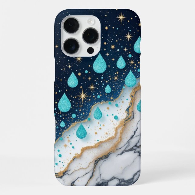 Aqua Marble iPhone 16 Pro Max Hülle (Rückseite)
