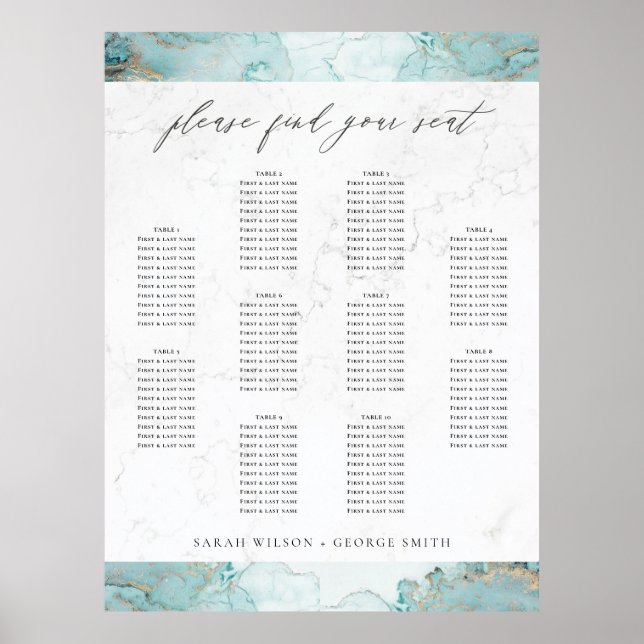 AQUA MARMOR AGATE 10 TABELLENPLATZ POSTER (Vorne)