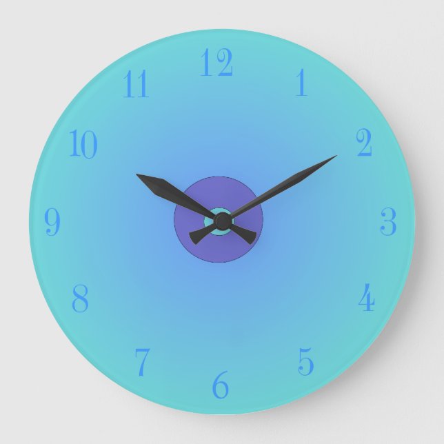 Aqua/mauve > Horloges de cuisine ordinaire (Recto)