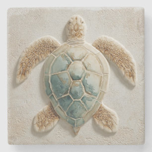 Aqua-Meeres-Schildkröten-Küstenkunstwerk Steinuntersetzer