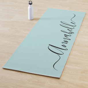 Aqua Mint Green Personalisiert Name Yoga Mat Yogamatte