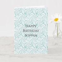 Aqua Mint White Wirbel Geburtstag