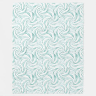 Aqua Mint White Wirbel Weihnachten Fleecedecke