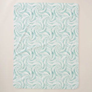 Aqua Mint White Wirbel Weihnachten Sherpadecke
