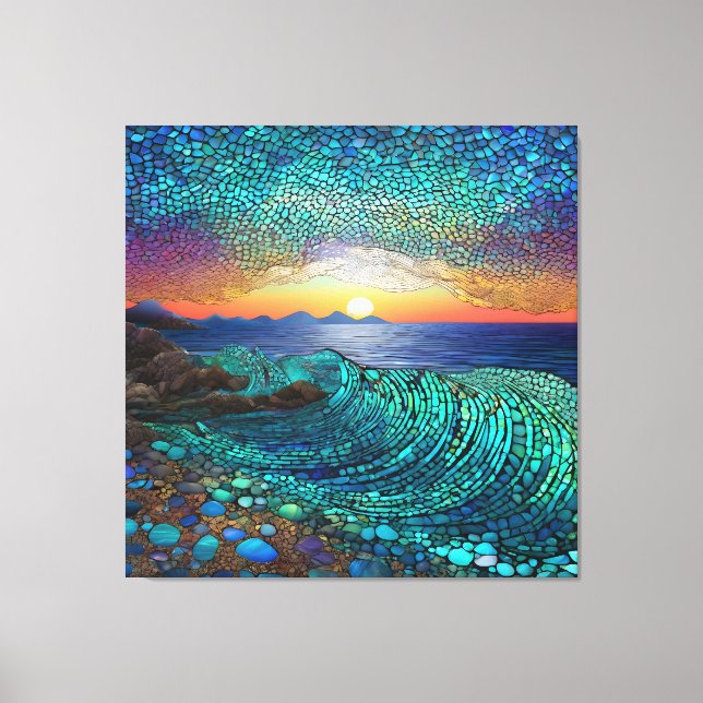 Aqua Mirage Seascape Leinwanddruck (Vorderseite)