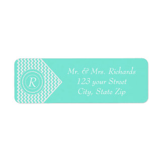 Aqua Mit Monogramm Zickzack