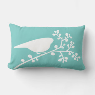 Aqua Mod Single Bird und Berries {pflücke deine Fa Lendenkissen