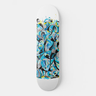 Aqua modern skateboard deck