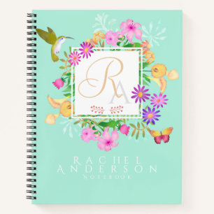 Aqua Monogram Notizbuch
