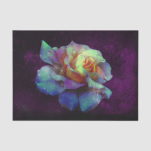 Aqua N Gelbe Rose w/Violet Seidenpapier