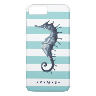 Aqua Nautical Seepferd personalisiert Case-Mate iPhone Hülle