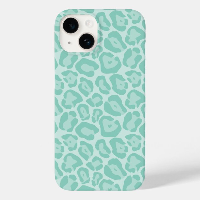 Aqua Niedlich Girl Animal Print Case-Mate iPhone Hülle (Rückseite)