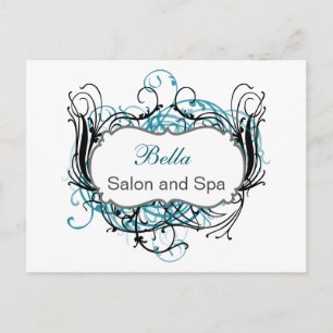 aqua noir et blanc Chic Business Merci Cartes