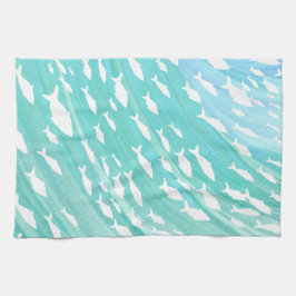 Aqua Ocean Fish Nautical Geschirrtuch