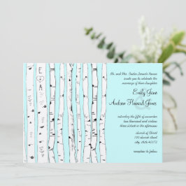Aqua ODER JEDE FARBE Birch Tree Einladung Hochzeit