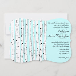 Aqua ODER JEDE FARBE Birch Tree Einladung Hochzeit