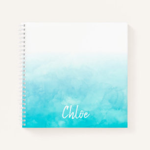Aqua Ombre Personalisiert Notizbuch