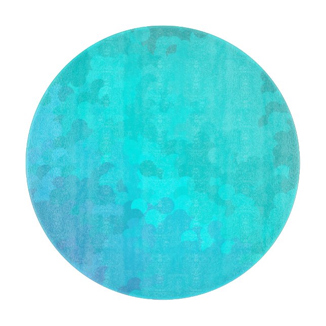 Aqua Ombre Schneidebrett (Vorderseite)