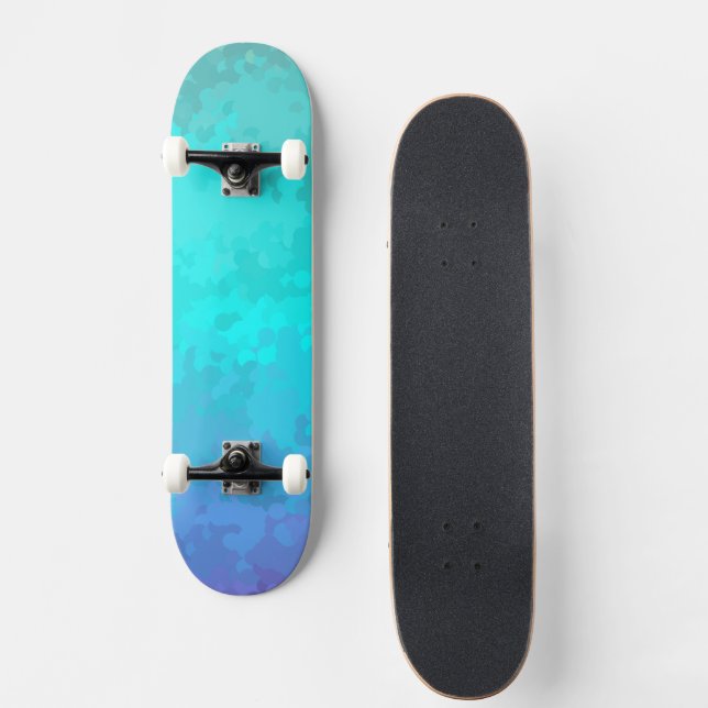 Aqua Ombre Skateboard (Vorne)
