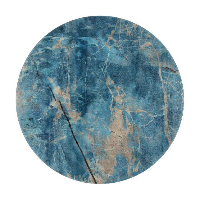 Aqua Onyx Marmor: Hochauflösendes Design. Schneidebrett (Vorderseite)