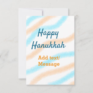 Aqua orange glückliche Hanukkah hinzufügen Name Te Dankeskarte