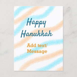 Aqua orange glückliche Hanukkah hinzufügen Name Te Postkarte