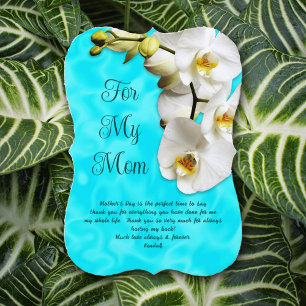 Aqua Orchids Mothers Day Message Cards Einladung