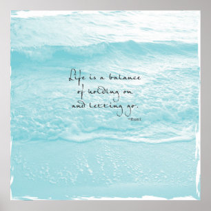 AQUA-OZEAN-FOTO MIT RUMI ZITAT POSTER
