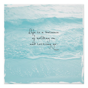 AQUA-OZEAN-FOTO MIT RUMI ZITAT POSTER