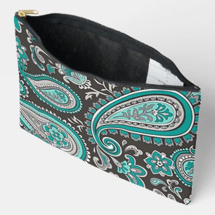 Aqua Paisley Druck Kosmetiktasche Zubehörtasche