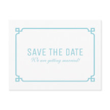 Aqua Paradise Deko Chic Save the Date Postkarte