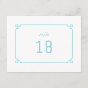 Aqua Paradise Deko Chic Tischnummer Postkarte