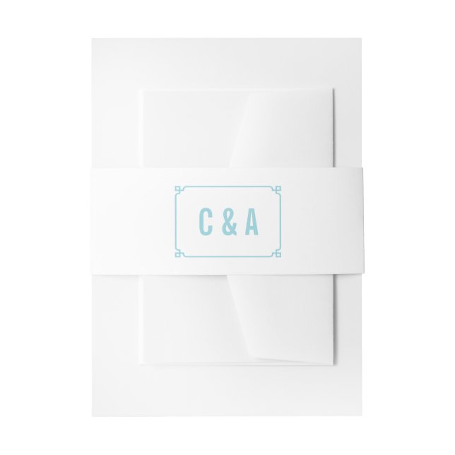 Aqua Paradise Deko Chic Wedding Einladungsbanderole (Vorderseite Beispiel)