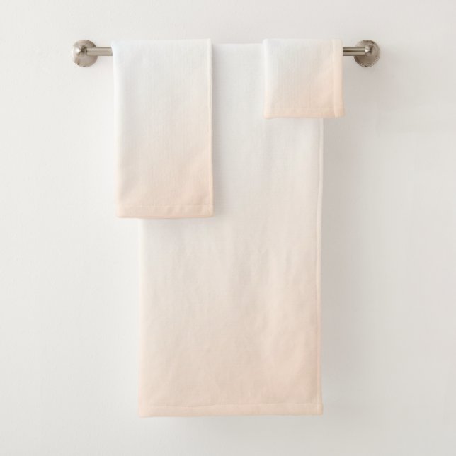  Aqua Peach White Ombre    Badhandtuch Set (Insitu)