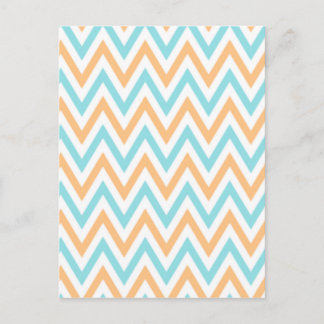 Aqua-peach, Zickzack Zigzag Postkarte