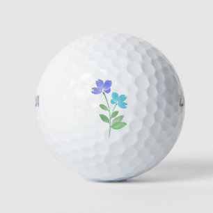 Aqua Periwinkle Blume Stems Golfball