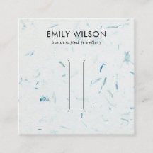 AQUA PETAL HANDMADE PAPIER HAARKLIP DISPLAY KARTE