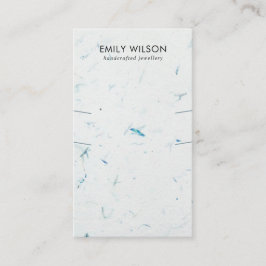 AQUA PETAL HANDMADE PAPIER LONG NECKLACE DISPLAY VISITENKARTE