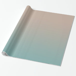 Aqua-Pfirsich-Steigung Geschenkpapier