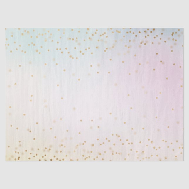 Aqua Pink Yellow Confetti Seidenpapier (Vorderseite)