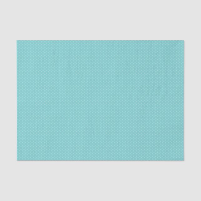 Aqua Polka-dots Seidenpapier (Vorderseite)